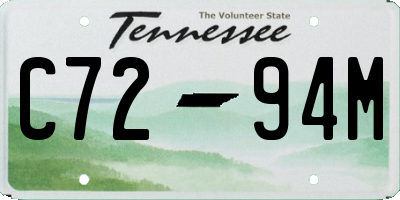 TN license plate C7294M