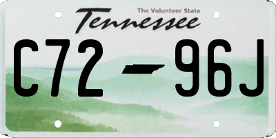 TN license plate C7296J