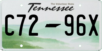 TN license plate C7296X