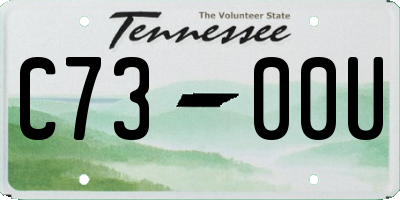 TN license plate C7300U