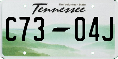 TN license plate C7304J