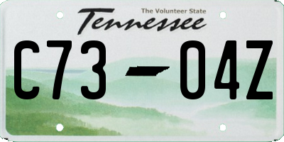 TN license plate C7304Z