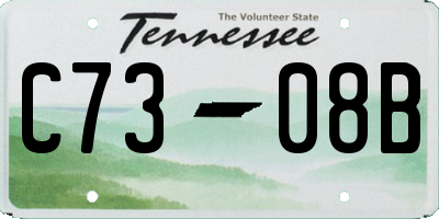 TN license plate C7308B
