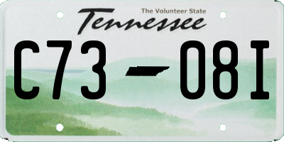 TN license plate C7308I