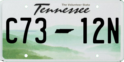 TN license plate C7312N