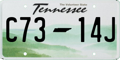 TN license plate C7314J