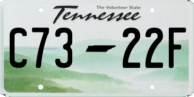 TN license plate C7322F