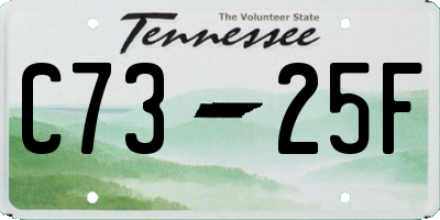 TN license plate C7325F