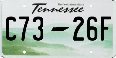 TN license plate C7326F