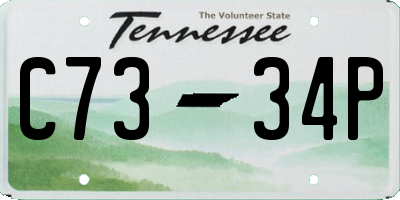 TN license plate C7334P