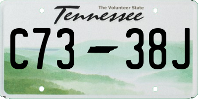 TN license plate C7338J