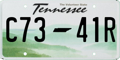 TN license plate C7341R