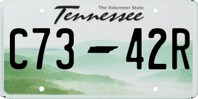 TN license plate C7342R