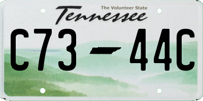 TN license plate C7344C