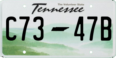 TN license plate C7347B