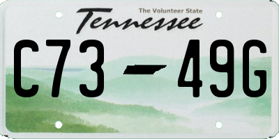TN license plate C7349G