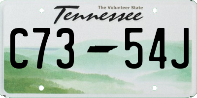 TN license plate C7354J