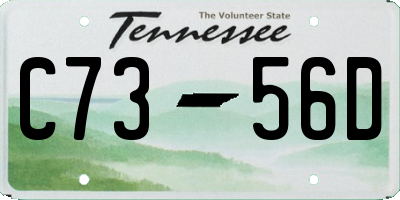 TN license plate C7356D