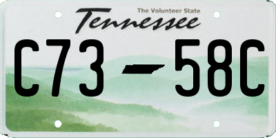 TN license plate C7358C