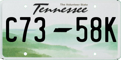 TN license plate C7358K