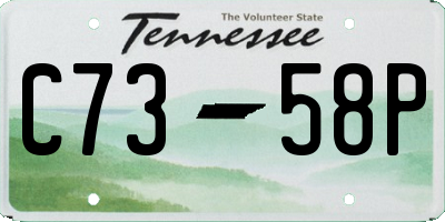 TN license plate C7358P