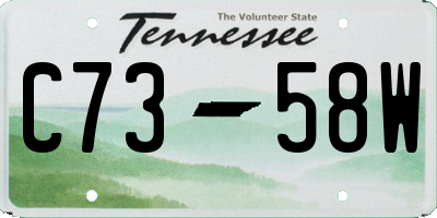 TN license plate C7358W