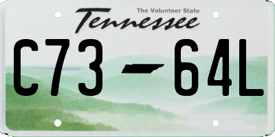 TN license plate C7364L