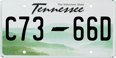 TN license plate C7366D