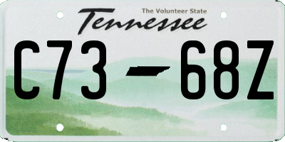 TN license plate C7368Z