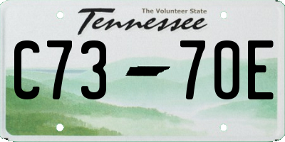 TN license plate C7370E