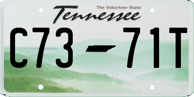 TN license plate C7371T