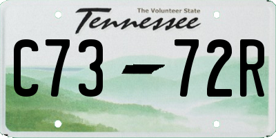 TN license plate C7372R