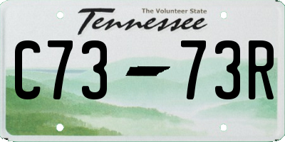 TN license plate C7373R