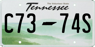 TN license plate C7374S