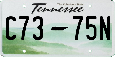 TN license plate C7375N