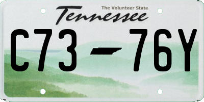TN license plate C7376Y