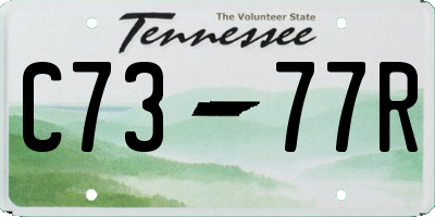 TN license plate C7377R