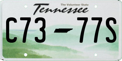 TN license plate C7377S