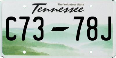 TN license plate C7378J