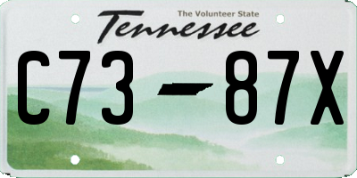 TN license plate C7387X