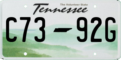 TN license plate C7392G