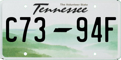TN license plate C7394F