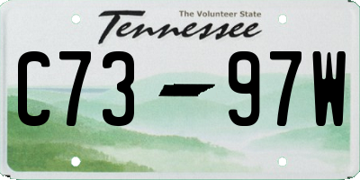 TN license plate C7397W