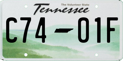 TN license plate C7401F