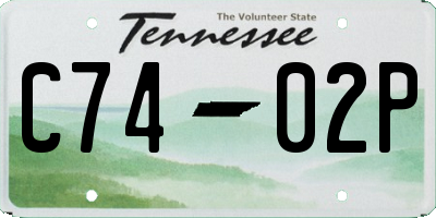 TN license plate C7402P