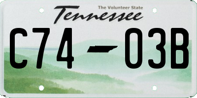TN license plate C7403B