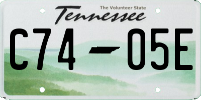 TN license plate C7405E