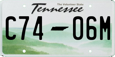 TN license plate C7406M