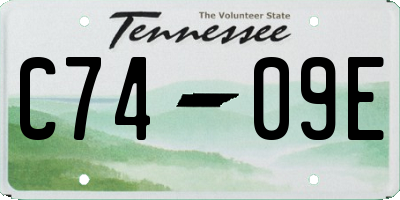 TN license plate C7409E