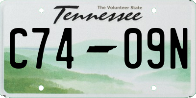 TN license plate C7409N